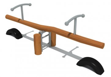  金沙游乐木质双人儿童跷