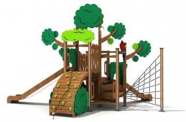 金沙游乐木质定制树形组